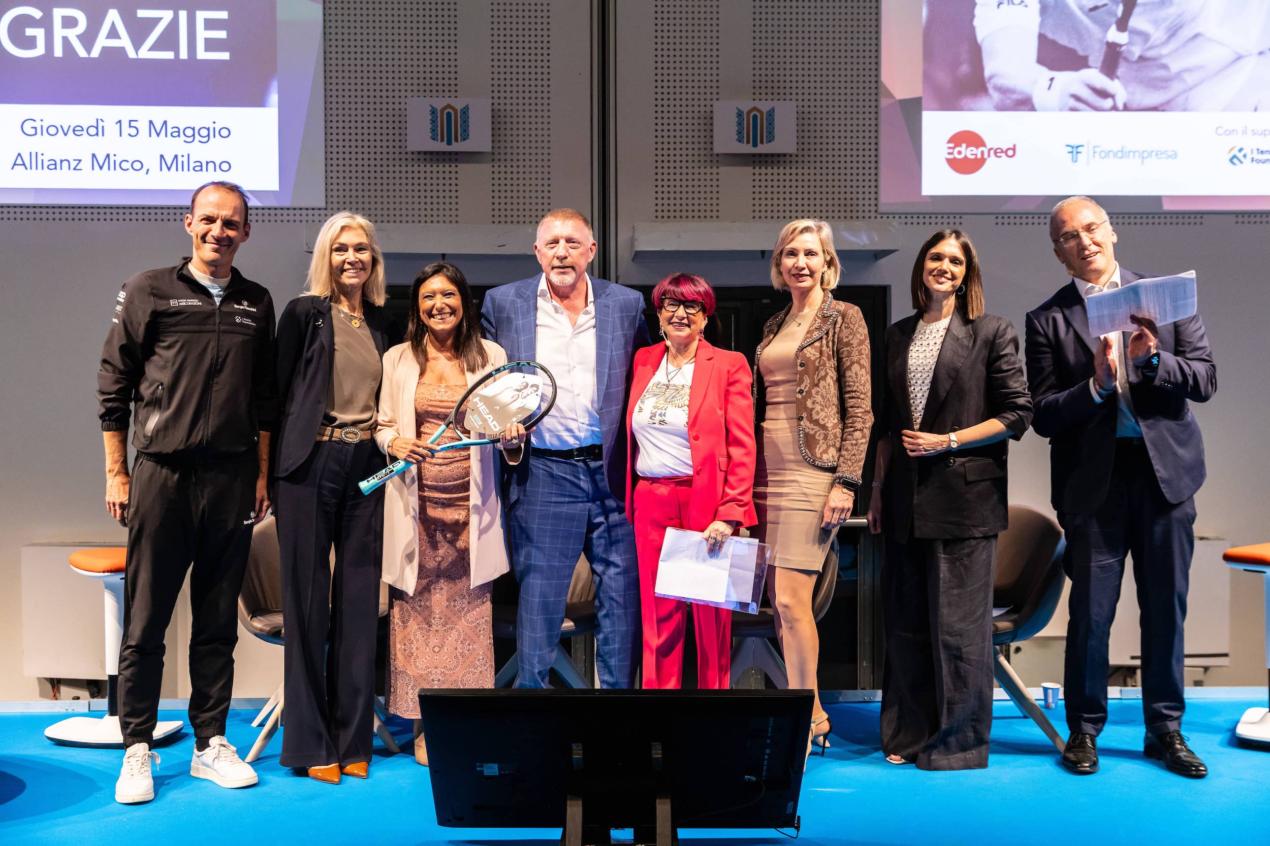 “Si gioca da soli, si vince insieme”: Fondazione Laureus Italia protagonista all’extra-congresso AIDP insieme a Boris Becker